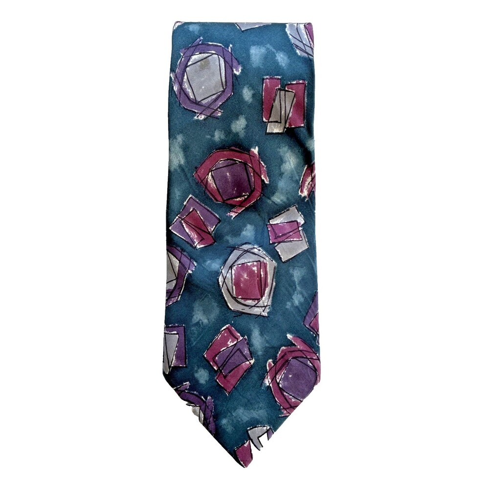 Vintage Lorenzo Latini Italy Hand Made 100% ALL Silk Neck Tie